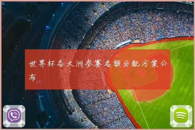 世界杯各大洲参赛名额分配方案公布